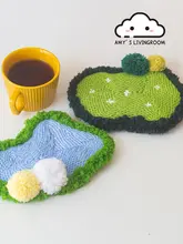 簡単に刺繍できる苔藓コースター DIY材料キット【手作りで解消】（セットアップ対応）