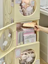 すき間収納ラック プラスチック 折りたたみ式 開き戸 移動式 多段 寝室 デスクサイド 学生
