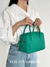 カラフルな本革ボストンバッグ【シンプルデザイン・手提げタイプ】