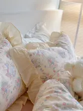 ロマンティックなフレンチスタイル！全棉ダブルレイヤーの花柄布団カバーセット（セットアップ対応）