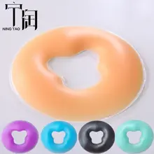 美容院用シリコン顔用クッション【ラウンド型・マッサージ・通気性カバー付き】