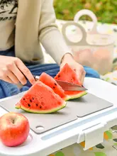 折りたたみ式プラスチック抗菌まな板【携帯用・ミニ・防カビ・長方形】