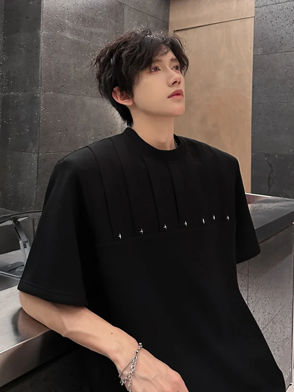 短丈tシャツ メンズの選定基準：Eypia スタイリッシュな小さめ襟Tシャツの実用性と着心地