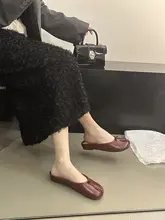 羊皮製 ヴィンテージ風 フラットトング サンダル【シルバー・スリップオン】