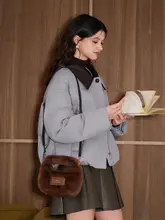 ショートダウン レディース スクエアネック ホワイトダックダウン あったか インスタ映え 冬