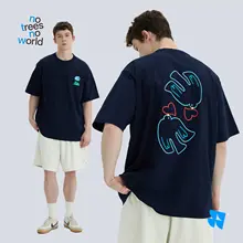 半袖Tシャツ ユニセックス 鳩柄 バードプリント ペア 夏 「warmtrees」