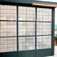 ガラス風サンドブラスト窓シール【透光性・不透明・レトロなバスルーム装飾】