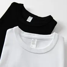 厚手の無地Tシャツ【ラウンドネック・男女兼  用・ブラック・ホワイト】