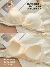 薄型ブラジャー【レース・ノンワイヤー・セクシー・下垂防止】