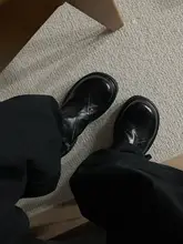 厚底ショートセミブーツ【カジュアル・ロンドン風・男女兼用・高トップ】