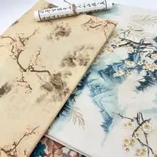 中国風の綿麻生地 中式プリント DIY用テーブルクロス・カーテン生地