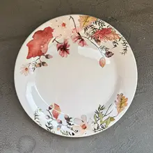 秋の風情！花柄デザインの西洋風ディスプレイプレート【フルーツやスナック用・家庭料理にも】