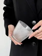 ガラスカップ 和風レトロ シンプル ストライプ お茶カッ プ ジュースカップ コーヒーカップ 飲み水カップ 牛乳カップ お酒カップ