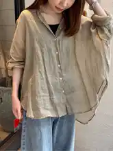 涼感のある麻素材の透け感シャツ【軽量・速乾・UVカット】