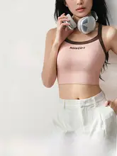 スポーツブラ タンクトップ レディース カップ付き くびれデザイン ヴィンテージ 大胸対応 着痩せ