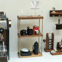 北欧風 マルチストレージコーヒースタンド【ブラックナットウッド・テーブル用】