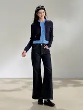 秋にぴったり！短丈ニット重ね着風トップス（セットアップ対応）