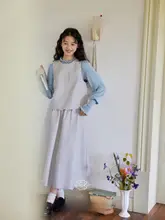 美しい刺繍デザインのノースリーブベストとスカート【フランス風・ツイード風・セットアップ対応】