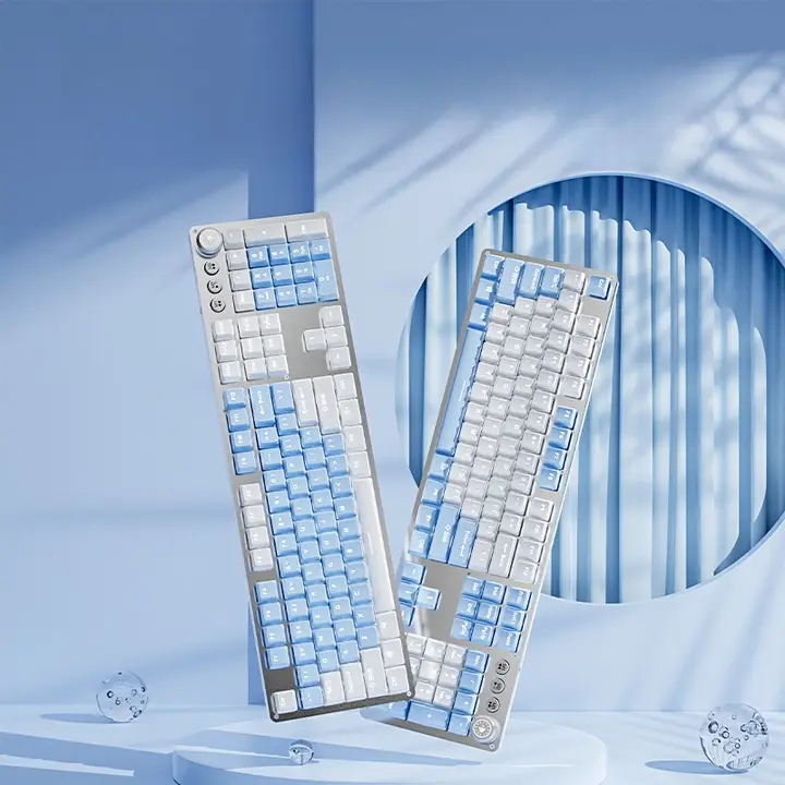 EWEADN メカニカルキーボード マウスセット 有線 青軸 ゲーミング デスクトップPC用 レディース おしゃれ オフィス