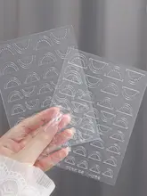 多用途レースチェック柄フレンチネイル用デザインシール【塗装テンプレートツール】
