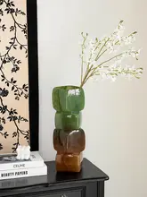 花瓶 ガラス製 ヴィンテージ 水栽培 胡蝶蘭用 上品 リビング テーブル インテリア