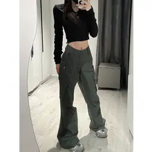 高身長向けのスリムデザイン美式カーゴパンツ【フィット・長め丈・カジュアル】