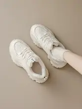 加熱効果がある厚手の老爹靴【秋冬用・厚底・カジュアル・女性用】