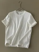 全棉ニットTシャツ【クルーネック・ショートスリーブ・シンプルデザイン】