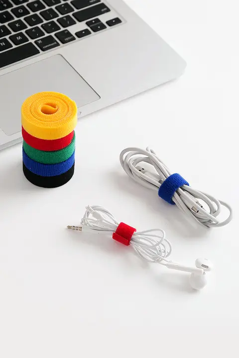 マジックテープ式ケーブル整理バンド【耳電話・データケーブル用】