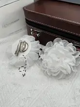 9cm 手作り仕立ての装飾用花飾り【ドレス用・スカートエッジ・シフォンフラワー】