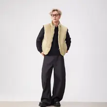 軽量で快適！メンズダウンベスト【秋冬用・広めのフィット・韓国風】