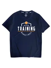 メンズ バスケットボールトレーニングTシャツ【通気性・速乾・ショートスリーブ・タマイズ可能】