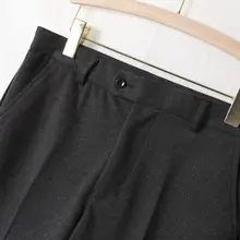 冬用ウールパンツ【厚手・ストレート・男のカジュアルスタイル・九分丈】