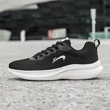 冬用 メンズランニングシューズ【軽量・通気性メッシュ・黒・低丈】