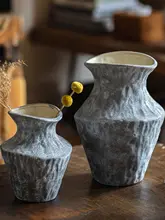 ヴィンテージ風 陶器製花瓶【水栽培用・卓上飾り・手作り】