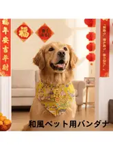 可愛い犬用唐装風ケープ【ペット衣装・中華風・特別な日の特別な服】
