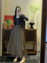 ウエストフリルのサイドプリーツスカート【洗濯機可・シワになりにくい・新色追加】