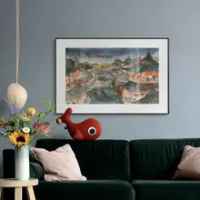 壁掛けアート 絵画 かわいい 赤 インテリア リビング ダイニング 書斎 おしゃれ