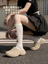 女性用 ブラック クッション付き サンダル【厚底・滑り止め・オフィス・ビーチ用】