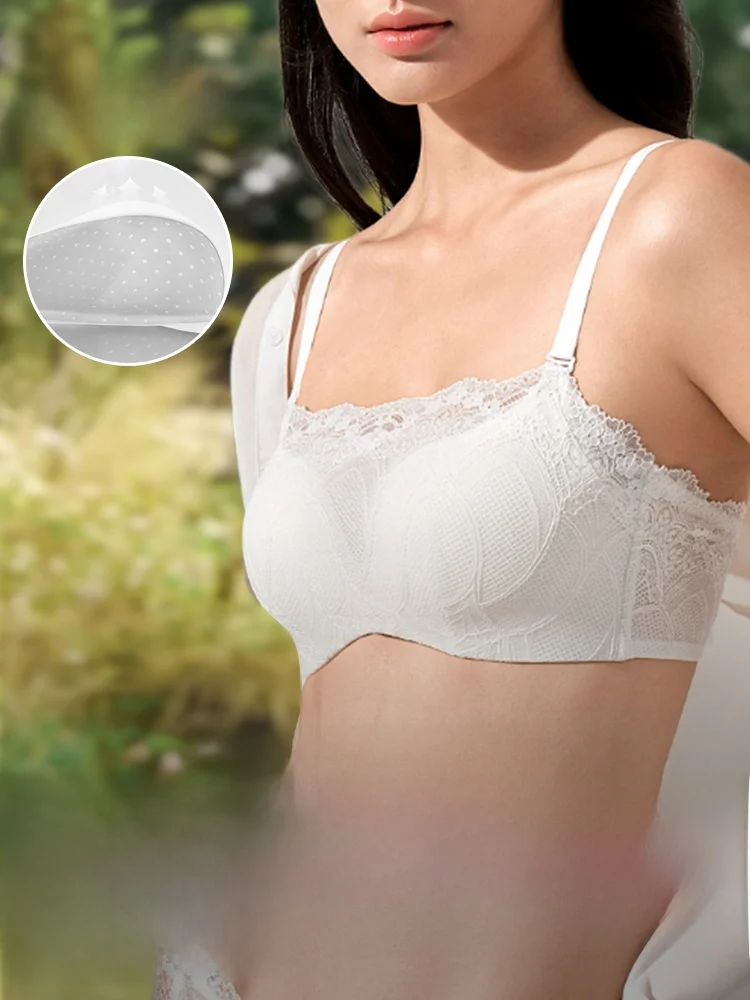 レースデザインのノンワイヤー育乳ブラ：曼妮芬2025夏新作の快適性とフィット感