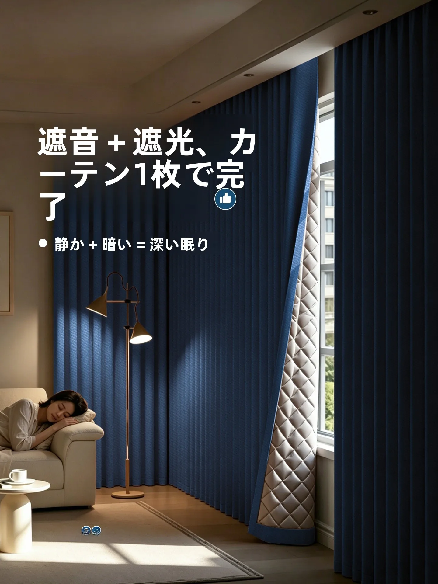 全遮光厚手防音カーテン：遮光3級を超える実際の遮光性能と実用性