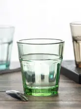 グラス レストラン 家庭用 青色 九角型カップ 飲み物 酒