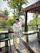 白色抽绳ジャケット【秋季用・ゆったりフィット・カジュアル・女性用】