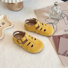 子供用中空ローマ サンダル2025 夏の新スタイル