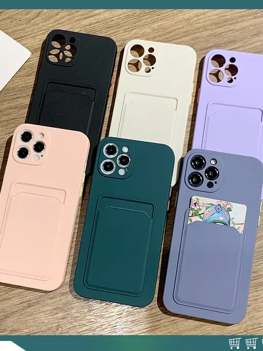スマホケース iPhone対応 ソフト 耐衝撃 写真収納 シンプル 無地 ユニセックス