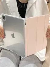 保護ケース iPad 対象ユーザー/使用シーン: pro11 第10世代 2022年版 タブレット 10.2インチ/横縦サポート/シリコン/シンプルなデザイン/清新な単色/三つ折りソフトケース