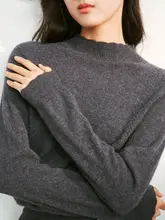 冬用ウールカシミヤニットトップス【レディース・洗練されたデザイン】