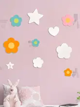 立体花柄ウォールステッカー【子供部屋用・壁の穴隠し・インテリアデコレーション】