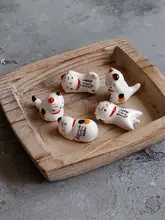 かわいい猫デザイン 陶器製箸置き【招財猫・卓上装飾】