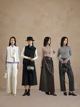 ウール製 トップス【高ネック・洗濯機対応・無縫製】